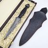 Vetus Dagger Knife with Sheath - Fixed Blade Martial Arts Knife - Dual Edge Blade For Outdoors;  Tactical;  Survival and EDC Double Edge Knife