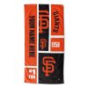 [Personalization Only] OFFICIAL MLB Colorblock Personalized Beach Towel - SF Giants