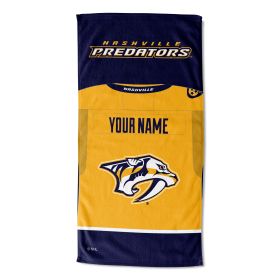 [Personalization Only] OFFICIAL NHL Jersey Personalized Beach Towel - Predators