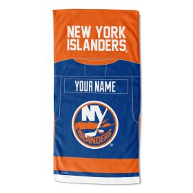 [Personalization Only] OFFICIAL NHL Jersey Personalized Beach Towel - Islanders