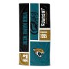 [Personalization Only] OFFICIAL NFL Colorblock Personalized Beach Towel - Jaguars