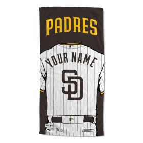 [Personalization Only] OFFICIAL MLB Jersey Personalized Beach Towel - San Diego Padres