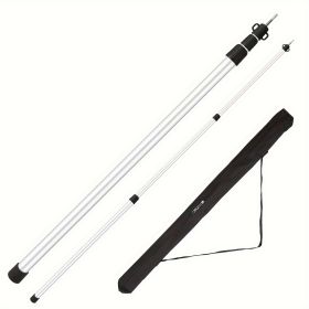 2Pcs Telescoping Tarp Poles Portable Aluminum Awning Poles 3ft to 7.5ft Adjustable Telescopic Tarp Tent Rods