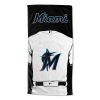 [Personalization Only] OFFICIAL MLB Jersey Personalized Beach Towel - Miami Marlins