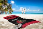 [Personalization Only] OFFICIAL NHL Jersey Personalized Beach Towel - Senators