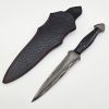 Vetus Dagger Knife with Sheath - Fixed Blade Martial Arts Knife - Dual Edge Blade For Outdoors;  Tactical;  Survival and EDC Double Edge Knife