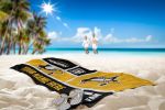 [Personalization Only] OFFICIAL NHL Colorblock Beach Towel - Pittsburgh Penguins