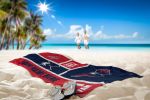 [Personalization Only] OFFICIAL NHL Colorblock Personalized Beach Towel - Washington Capitals