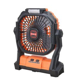 7800mAh Portable Camping Fan Rechargeable Multifunctional Mini Fan USB Outdoor Hang Ceiling Fan Led Light Desktop Fan Power Bank (Color: Orange, Ships From: China)