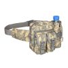 Tactical Waist Bag Denim Waistbag With Water Bottle Holder For Outdoor Traveling Camping Hunting Cycling