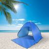 Pop Up Beach Tent Sun Shade Shelter Anti-UV Automatic Waterproof Tent Canopy for 2/3 Man w/ Net Window Storage Bag