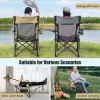 Camping Lounge Chair with Detachable Footrest Adjustable Backrest